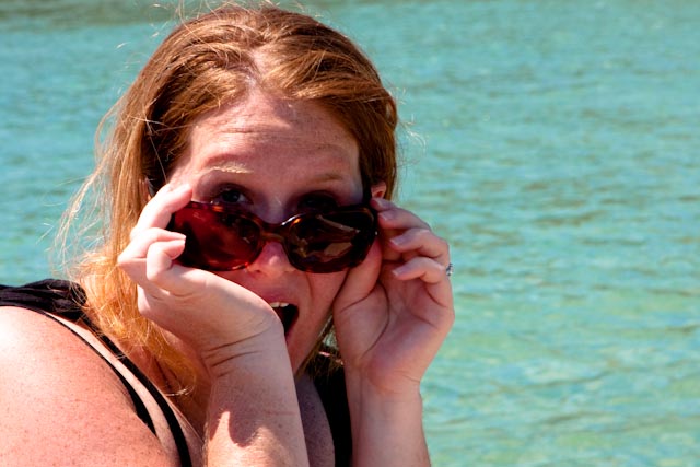 Carrie vamping for the camera