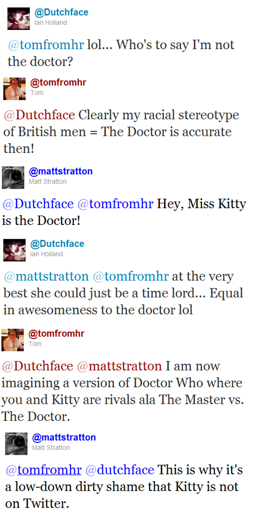 twitter conversation between @dutchface, @mattstratton, and @tomfromhr
