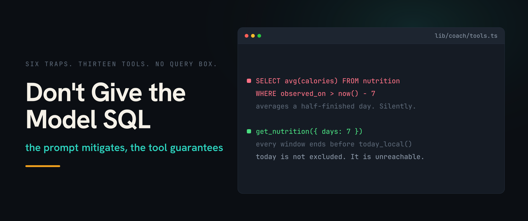 Don't Give the Model SQL